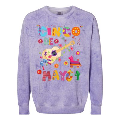 Cinco De Mayo Mexican Fiesta 5 De Mayo Colorblast Crewneck Sweatshirt