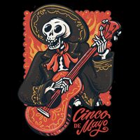 Cinco De Mayo Skeleton Guitar Drawstring Bag