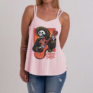 Cinco De Mayo Skeleton Guitar Women's Strappy Tank