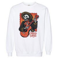 Cinco De Mayo Skeleton Guitar Garment-Dyed Sweatshirt