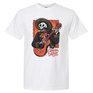 Cinco De Mayo Skeleton Guitar Garment-Dyed Heavyweight T-Shirt