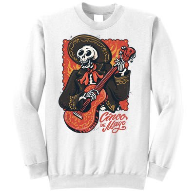 Cinco De Mayo Skeleton Guitar Sweatshirt