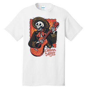 Cinco De Mayo Skeleton Guitar Tall T-Shirt