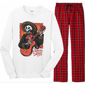 Cinco De Mayo Skeleton Guitar Long Sleeve Pajama Set