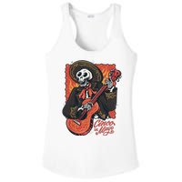 Cinco De Mayo Skeleton Guitar Ladies PosiCharge Competitor Racerback Tank