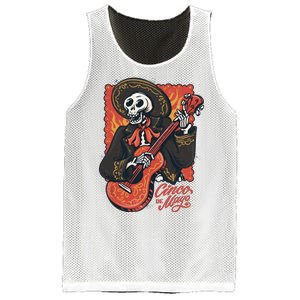 Cinco De Mayo Skeleton Guitar Mesh Reversible Basketball Jersey Tank