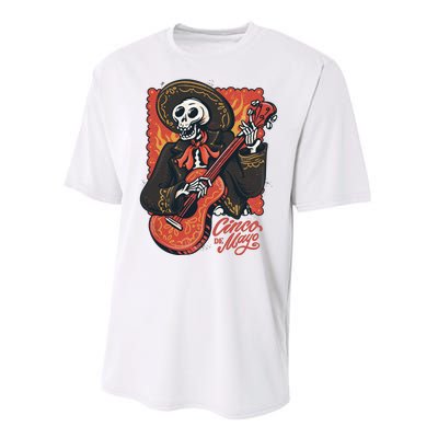 Cinco De Mayo Skeleton Guitar Performance Sprint T-Shirt