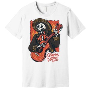 Cinco De Mayo Skeleton Guitar Premium T-Shirt