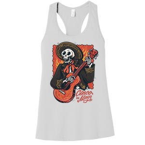 Cinco De Mayo Skeleton Guitar Women's Racerback Tank