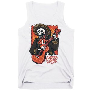 Cinco De Mayo Skeleton Guitar Tank Top