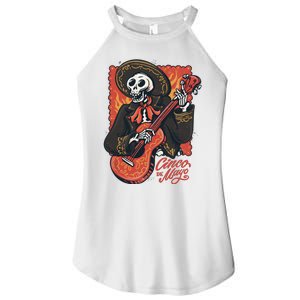 Cinco De Mayo Skeleton Guitar Women's Perfect Tri Rocker Tank