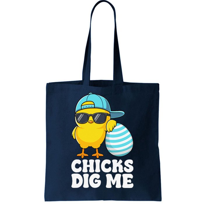 Chicks Dig Me Easter Happy Easter Funny Tote Bag