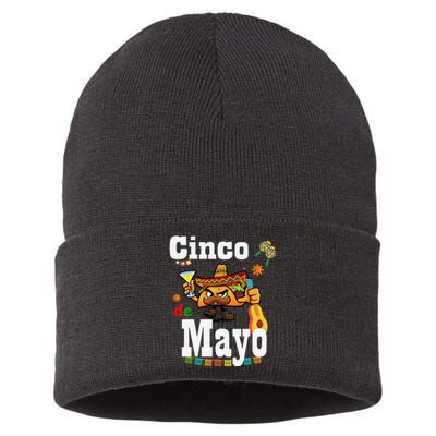 CINCO de MAYO fiesta Mexican victory day may the 5th Sustainable Knit Beanie