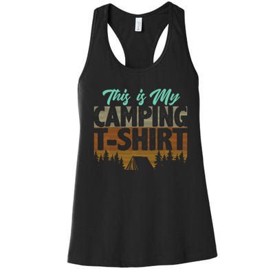 Camping Design Men Kids Camper RV Vacation Camping Women Women's Racerback Tank