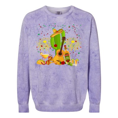 Cinco De Mayo Celebration Colorblast Crewneck Sweatshirt