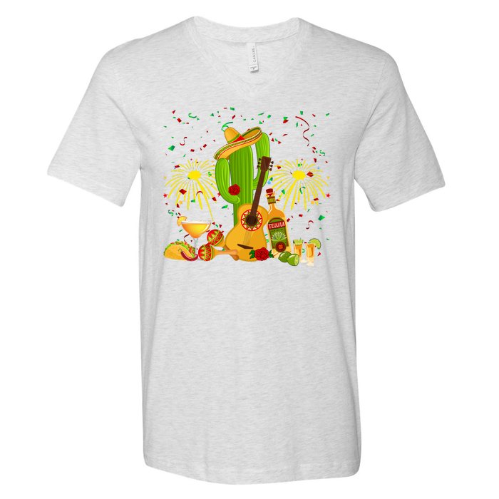 Cinco De Mayo Celebration V-Neck T-Shirt