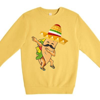 Cinco De Mayo Dabbing Taco Cinco De Mayo Design Premium Crewneck Sweatshirt