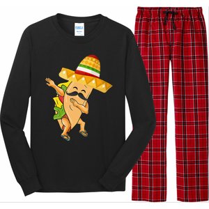 Cinco De Mayo Dabbing Taco Cinco De Mayo Design Long Sleeve Pajama Set