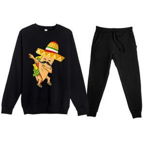 Cinco De Mayo Dabbing Taco Cinco De Mayo Design Premium Crewneck Sweatsuit Set