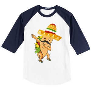 Cinco De Mayo Dabbing Taco Cinco De Mayo Design Baseball Sleeve Shirt