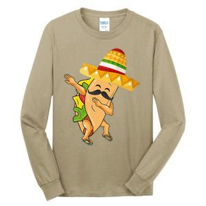 Cinco De Mayo Dabbing Taco Cinco De Mayo Design Tall Long Sleeve T-Shirt