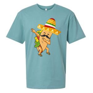 Cinco De Mayo Dabbing Taco Cinco De Mayo Design Sueded Cloud Jersey T-Shirt