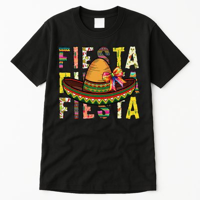 Cinco De Mayo Fiesta Sombrero Coquette Bow Mexican Party Tall T-Shirt