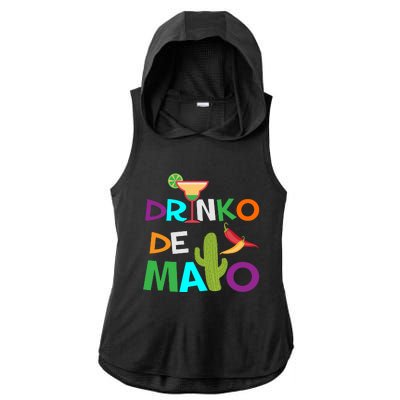 Cinco De Mayo Ladies PosiCharge Tri-Blend Wicking Draft Hoodie Tank