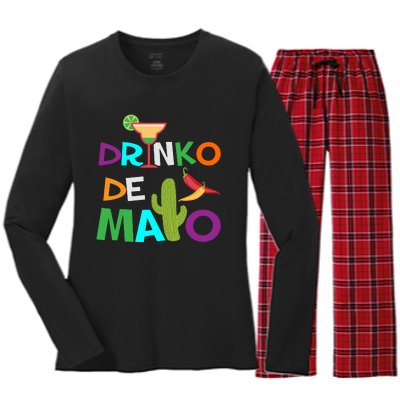 Cinco De Mayo Women's Long Sleeve Flannel Pajama Set 