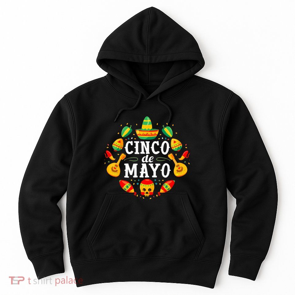 Cinco De Mayo Mexican Taco Guitar Fiesta Cinco De Mayo Hoodie