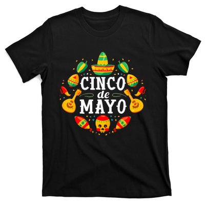 Cinco De Mayo Mexican Taco Guitar Fiesta Cinco De Mayo T-Shirt