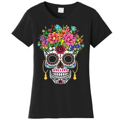 Cinco De Mayo Sugar Skull Dia De Los Muertos Day Of Dead Women's T-Shirt