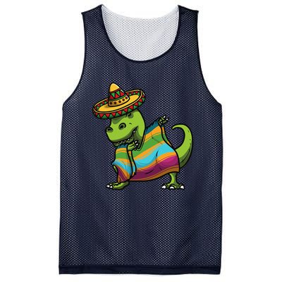 Cinco De Mayo Dinosaurs Dab Mexican Dinosaur Mesh Reversible Basketball Jersey Tank