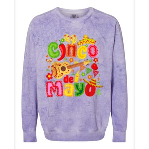 Cinco De Mayo Mexican Fiesta 5 De Mayo Colorblast Crewneck Sweatshirt