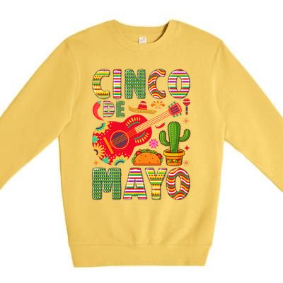 Cinco De Mayo Lets Fiesta Squad 5 De Mayo Mexican Fiesta Premium Crewneck Sweatshirt