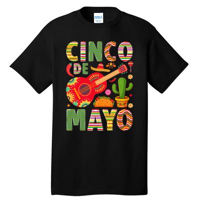 Cinco De Mayo Lets Fiesta Squad 5 De Mayo Mexican Fiesta Tall T-Shirt