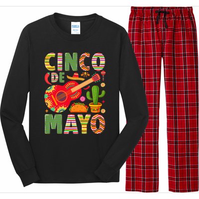 Cinco De Mayo Lets Fiesta Squad 5 De Mayo Mexican Fiesta Long Sleeve Pajama Set