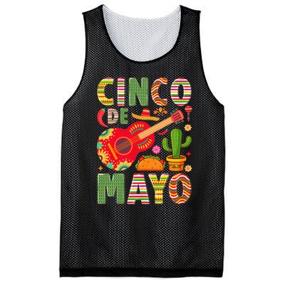 Cinco De Mayo Lets Fiesta Squad 5 De Mayo Mexican Fiesta Mesh Reversible Basketball Jersey Tank