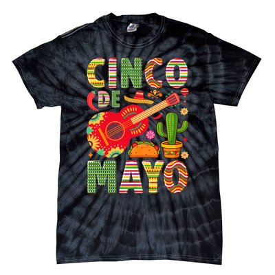 Cinco De Mayo Lets Fiesta Squad 5 De Mayo Mexican Fiesta Tie-Dye T-Shirt