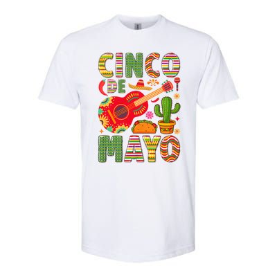 Cinco De Mayo Lets Fiesta Squad 5 De Mayo Mexican Fiesta Softstyle CVC T-Shirt