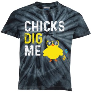 Chicks Dig Me Happy Easter Egg Hunt Funny Kids Tie-Dye T-Shirt