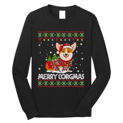 Corgi Dog Merry Corgmas Santa Corgi Ugly Christmas Sweater Long Sleeve Long Sleeve Shirt