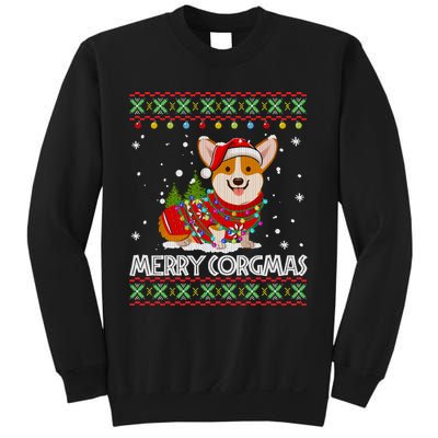 Corgi Dog Merry Corgmas Santa Corgi Ugly Christmas Sweater Long Sleeve Sweatshirt