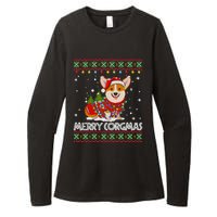 Corgi Dog Merry Corgmas Santa Corgi Ugly Christmas Sweater Long Sleeve Womens CVC Long Sleeve Shirt