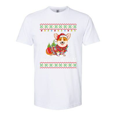 Corgi Dog Merry Corgmas Santa Corgi Ugly Christmas Sweater Long Sleeve Softstyle CVC T-Shirt