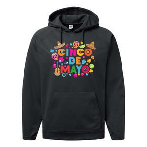 Cinco De Mayo Colorful Celebration Fiesta Performance Fleece Hoodie