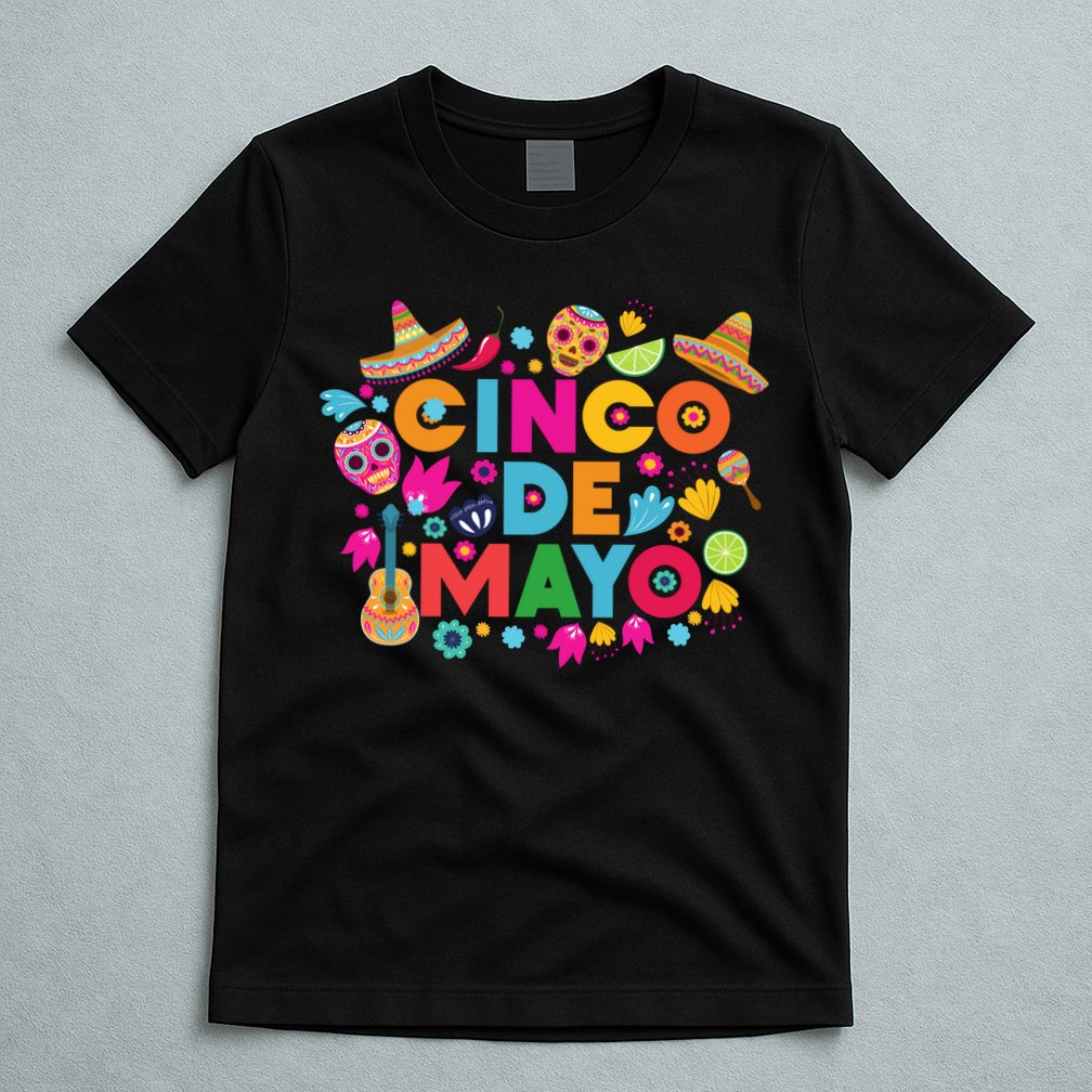Cinco De Mayo Colorful Celebration Fiesta T-Shirt