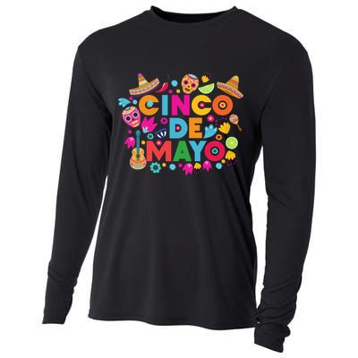 Cinco De Mayo Colorful Celebration Fiesta Cooling Performance Long Sleeve Crew