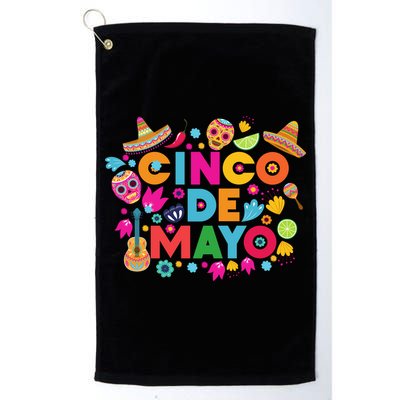 Cinco De Mayo Colorful Celebration Fiesta Golf Towel