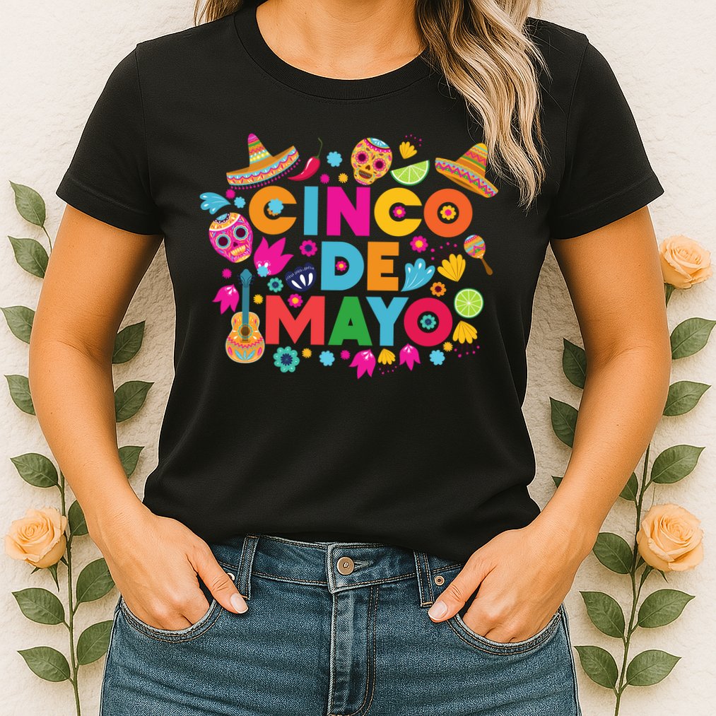 Cinco De Mayo Colorful Celebration Fiesta Womens T-Shirt